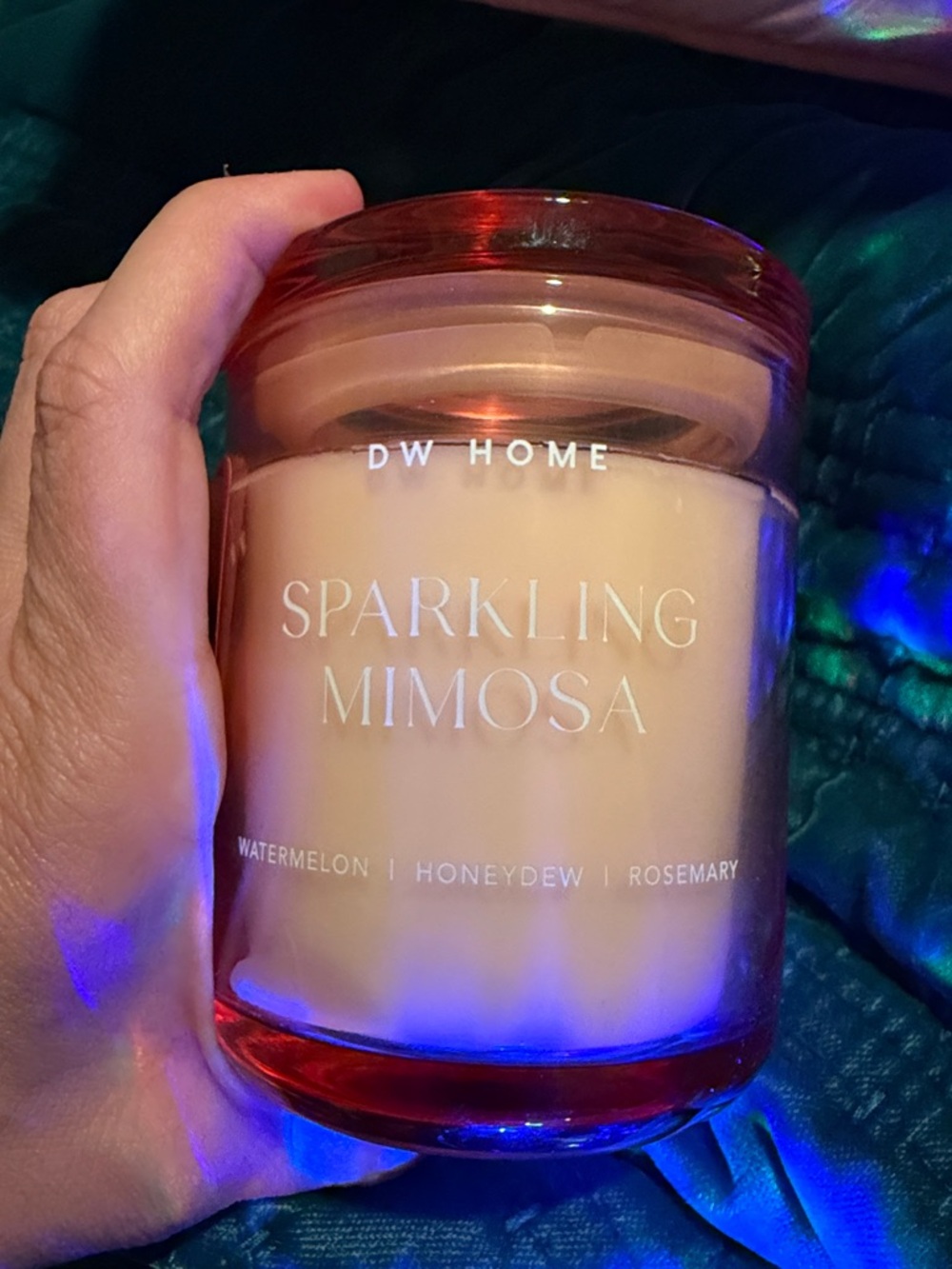 DW Home Sparkling Mimosa Candle - Peach & Coral Glass